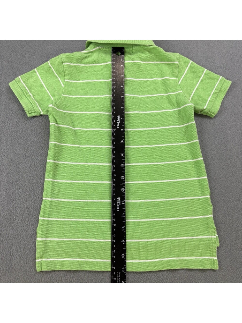 Vintage Polo Ralph Lauren Striped Polo Shirt Kids Size 6 Green - Picture 7 of 7